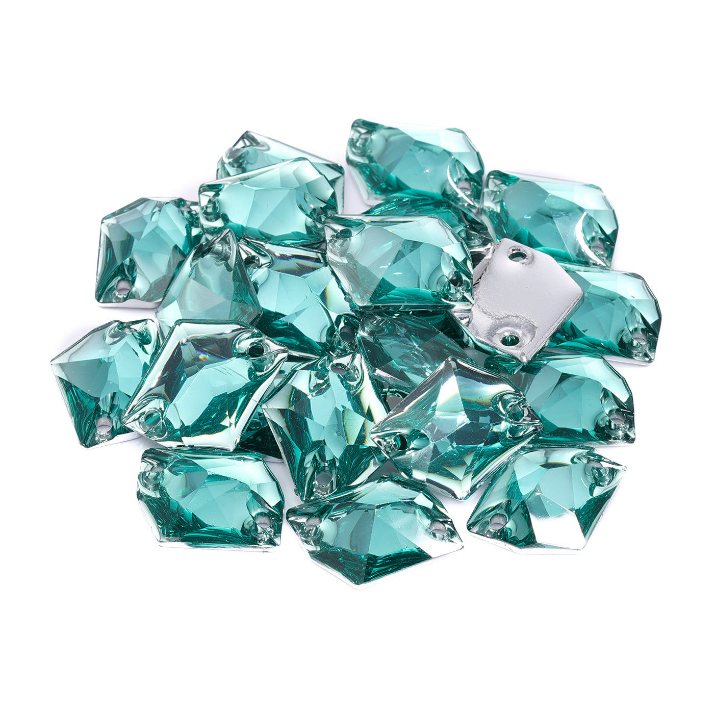 Cosmic Aquamarine Resin Sew-on Rhinestones For Dance Costume