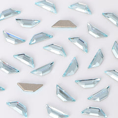 Trapeze Shape Multi Colors Small Size Glass Beveled Flat Back Fancy Rhinestones For Nail Art