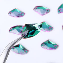 Heliotrope Galactic Shape High Quality Glass Sew-on Rhinestones