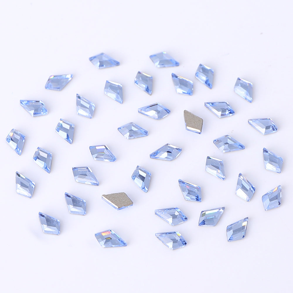 Arrow Shape Multi Colors Small Size Glass Beveled Flat Back Fancy Rhinestones For Nail Art