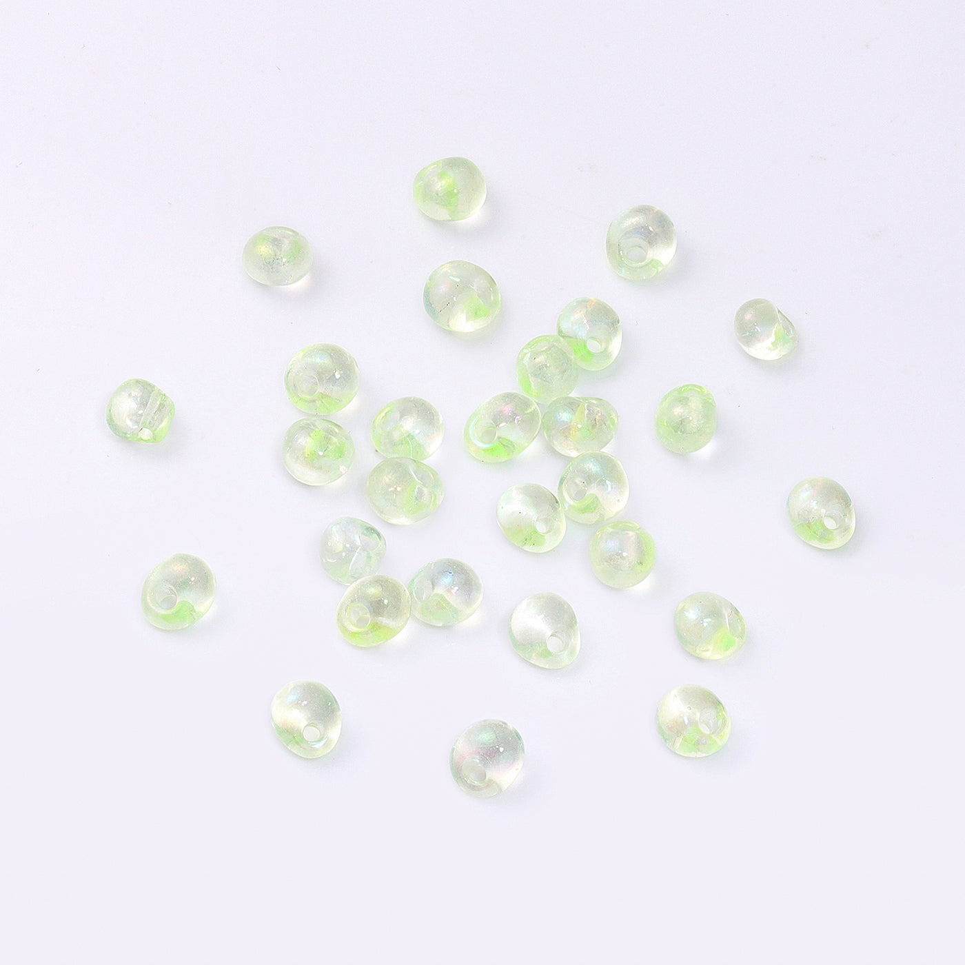 TMAB007 Transparent AB Drop Shape Glass Seed Beads