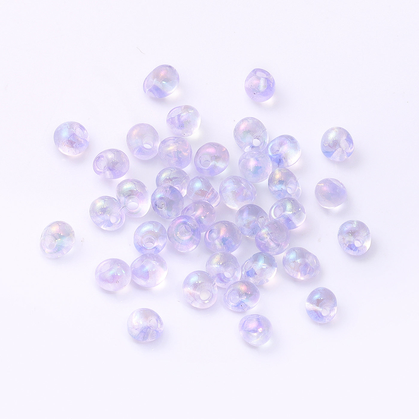 TMAB011 Transparent AB Drop Shape Glass Seed Beads