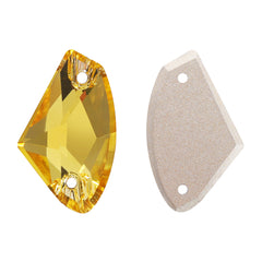 Light Topaz Galactic Shape High Quality Glass Sew-on Rhinestones