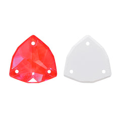 Electric Neon Hyacinth Trilliant Shape High Quality Glass Sew-on Rhinestones