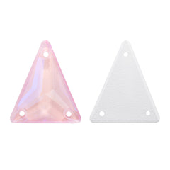 Electric Neon Light Rose Slim Triangle Shape High Quality Glass Sew-on Rhinestones