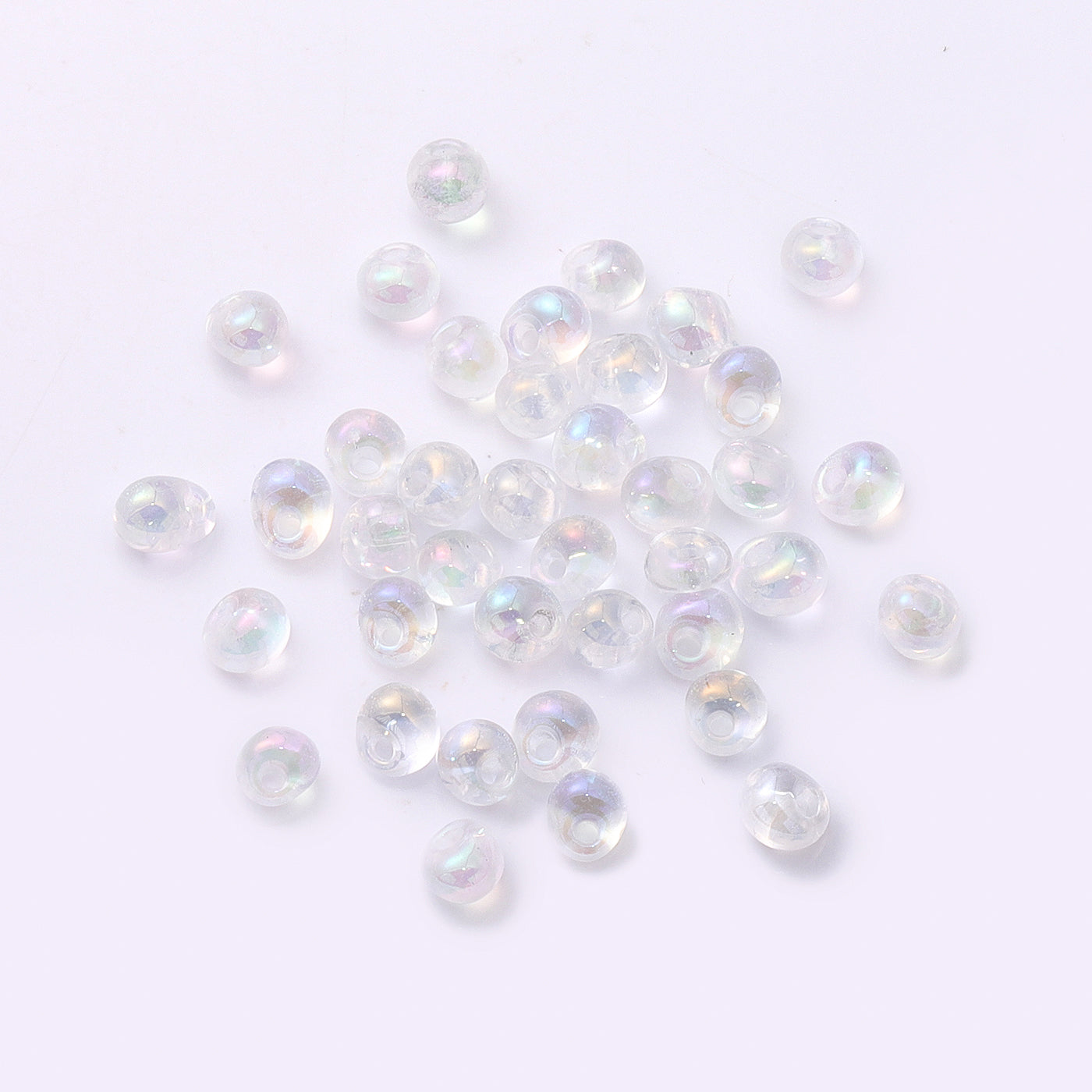 TMAB001 Transparent AB Drop Shape Glass Seed Beads