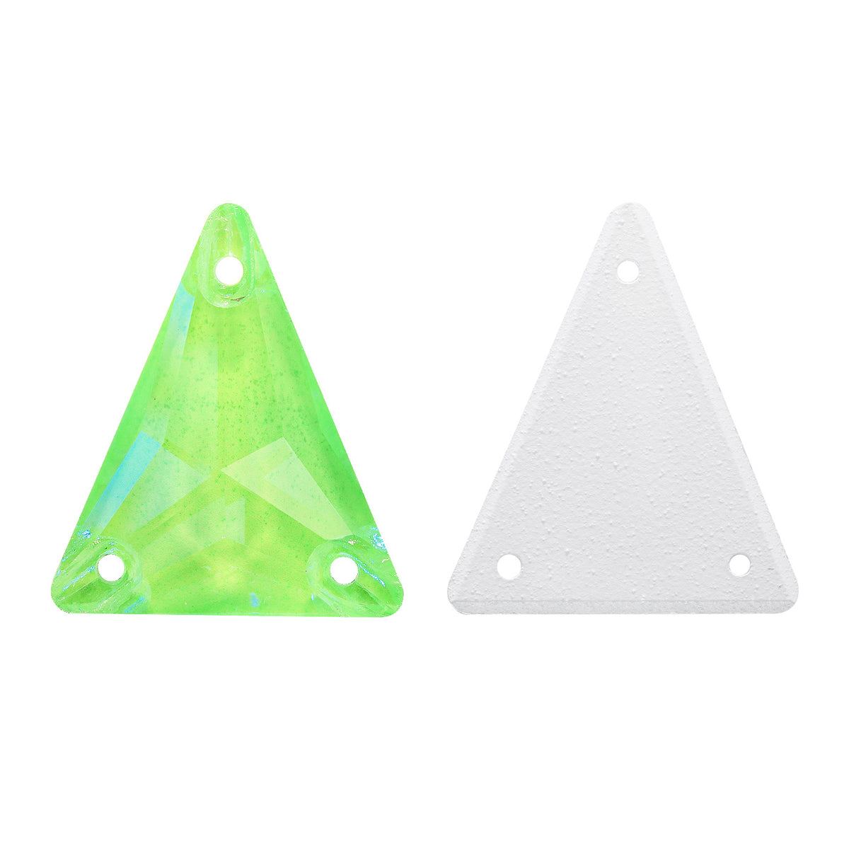 Electric Neon Peridot Slim Triangle Shape High Quality Glass Sew-on Rhinestones