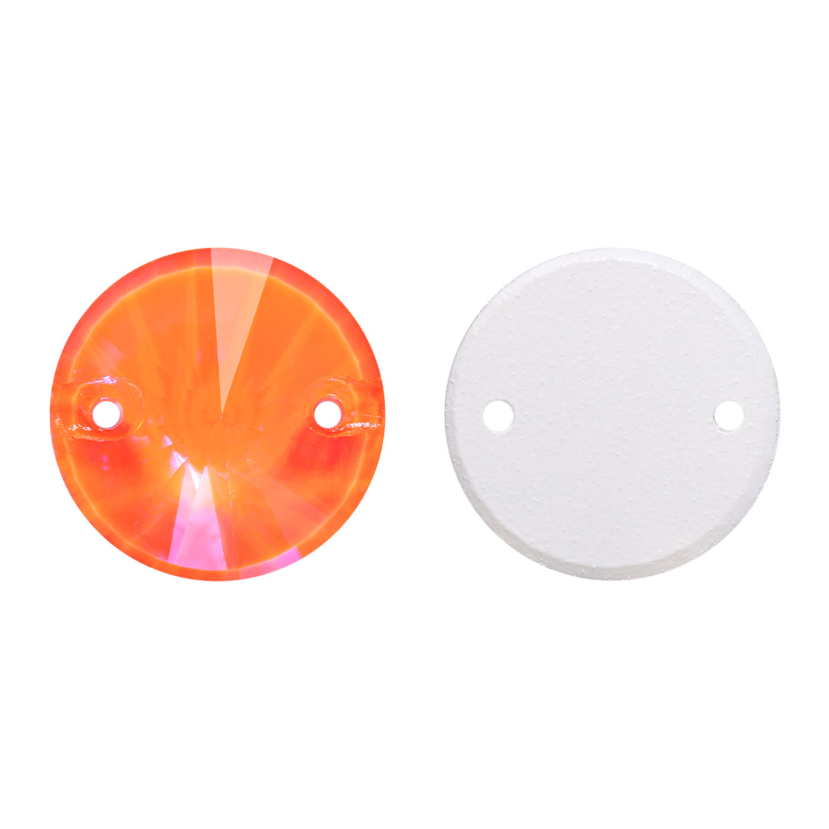 Electric Neon Orange Yellow Rivoli Shape High Quality Glass Sew-on Rhinestones