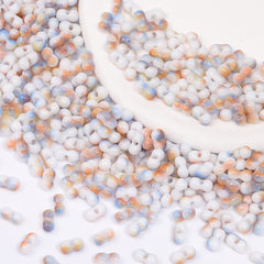 RNB002 Rainbow Effect Peanut Beads Shape Glass Seed Beads