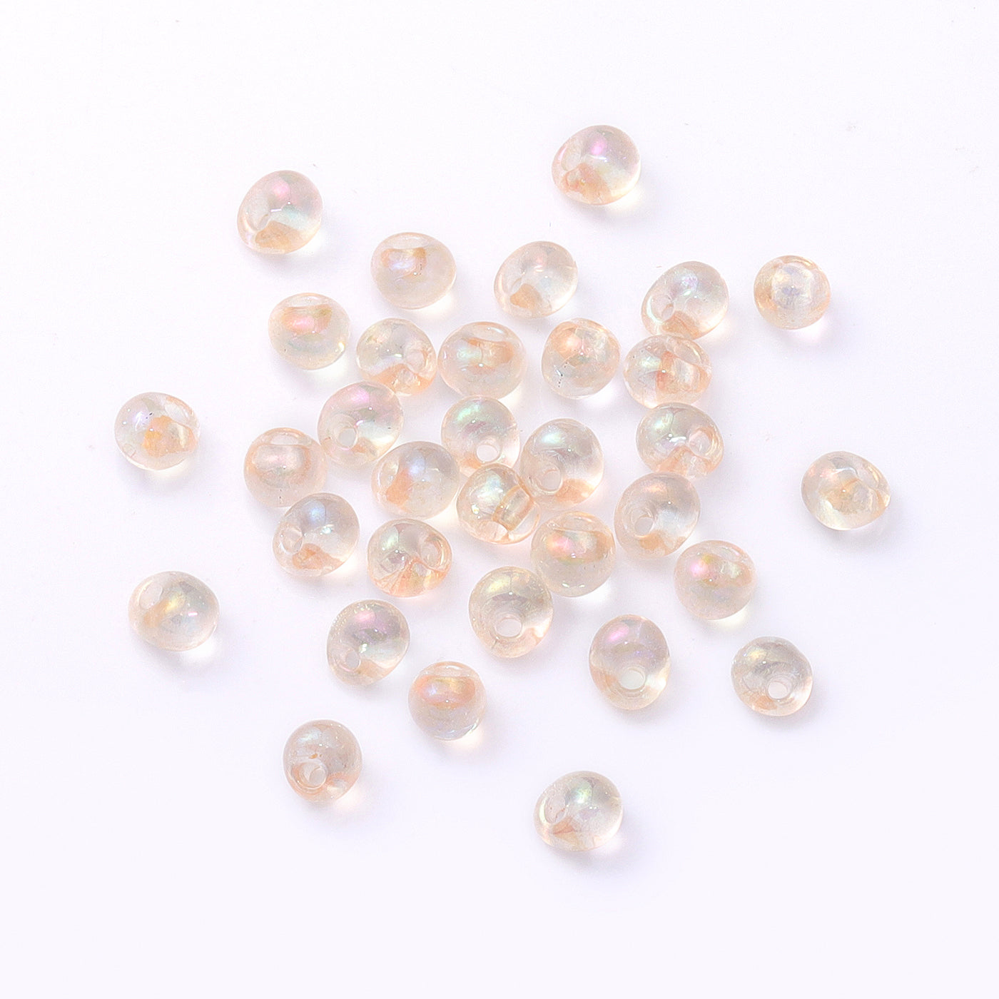 TMAB009 Transparent AB Drop Shape Glass Seed Beads WholesaleRhinestone