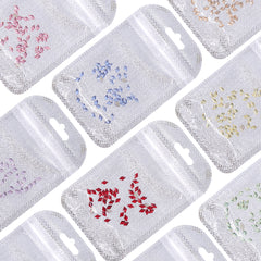 Rhombus Shape Multi Colors Small Size Glass Beveled Flat Back Fancy Rhinestones For Nail Art