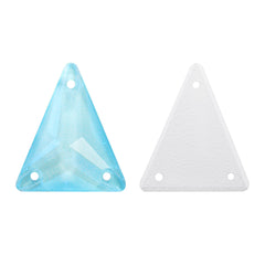 Electric Neon Aquamarine Slim Triangle Shape High Quality Glass Sew-on Rhinestones
