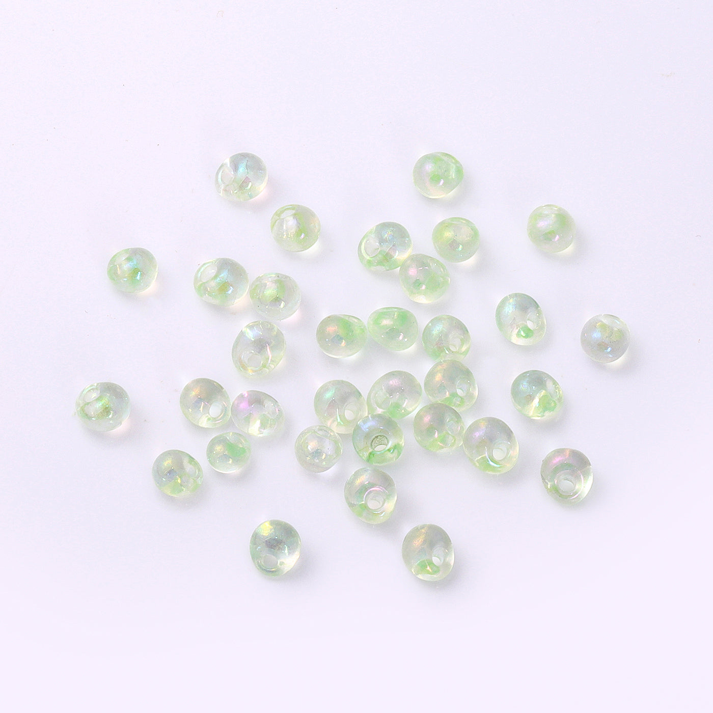 TMAB006 Transparent AB Drop Shape Glass Seed Beads