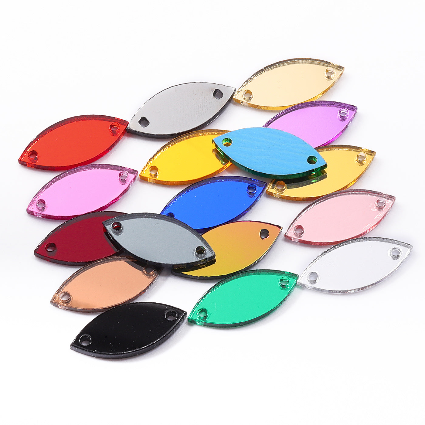 Navette  Shape Multi Colors Acrylic Sew-on Mirror For Dance Costume WholesaleRhinestone