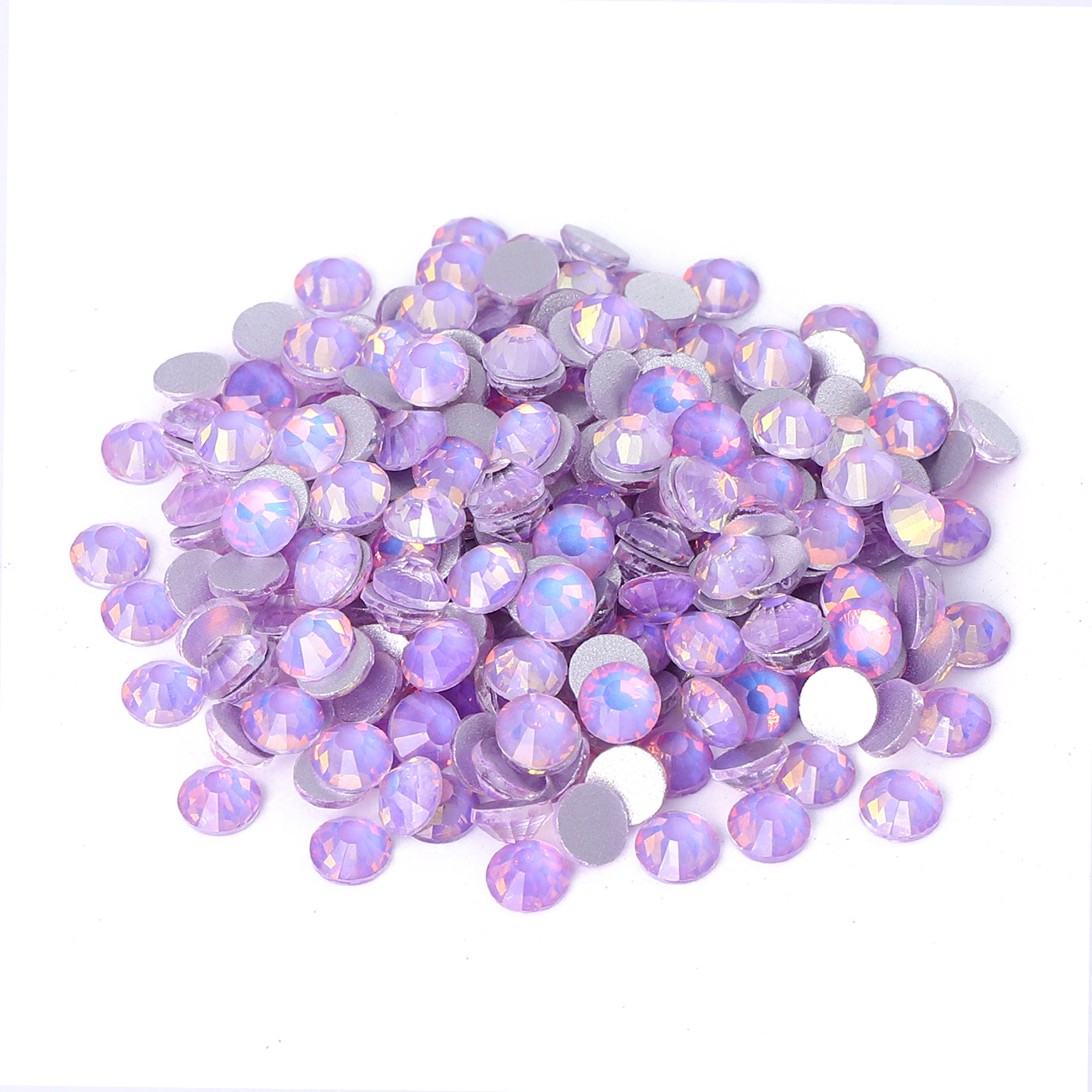 Flashing Light Violet Glass FlatBack Rhinestones Silver Back WholesaleRhinestone