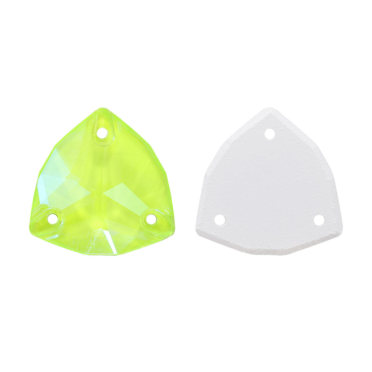 Electric Neon Jonquil Trilliant Shape High Quality Glass Sew-on Rhinestones