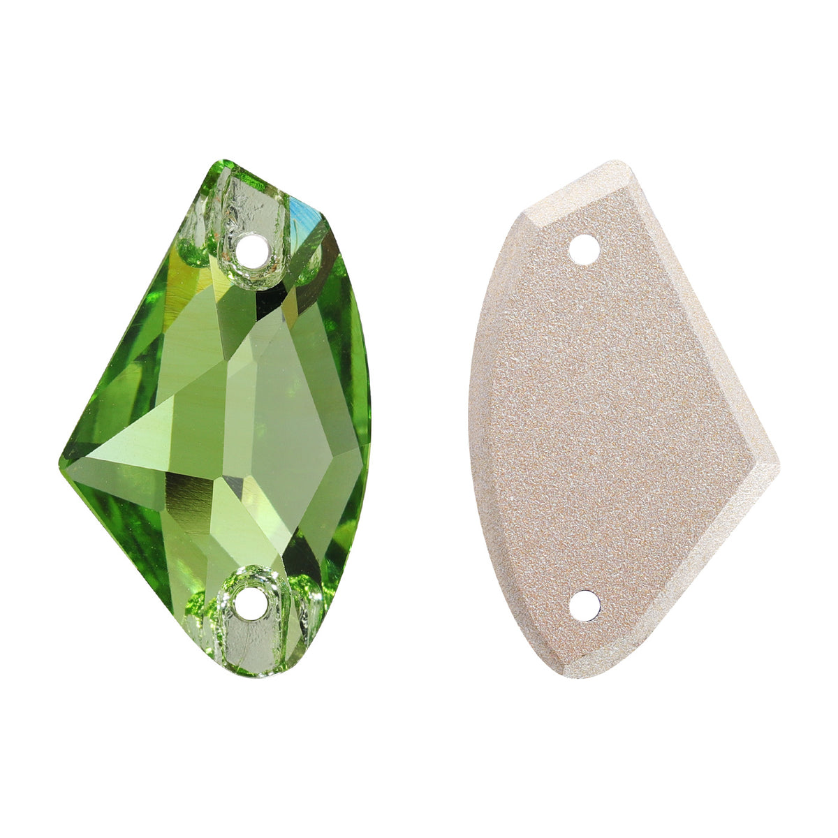 Peridot Galactic Shape High Quality Glass Sew-on Rhinestones