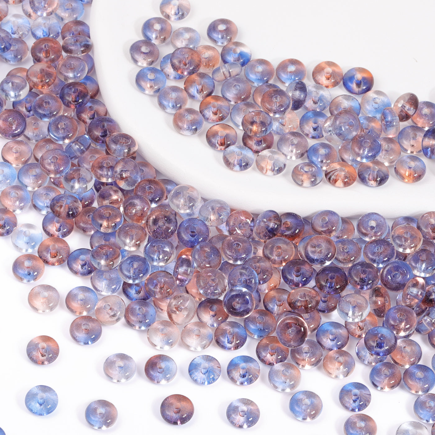 TMTG013 Transparent Candy Series Lucky Buckle Shape Glass Seed Beads WholesaleRhinestone