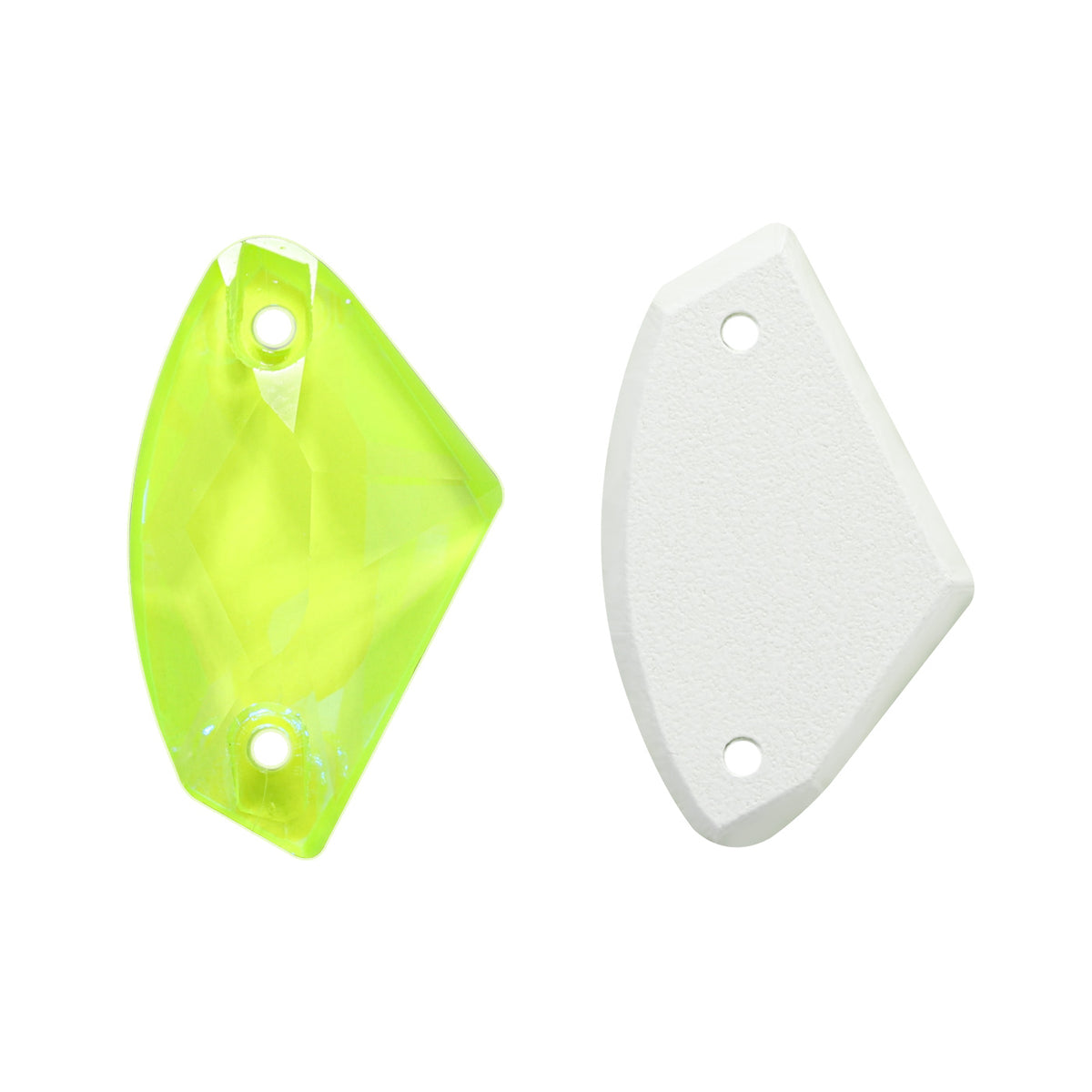 Electric Neon Jonquil Galactic Shape High Quality Glass Sew-on Rhinestones