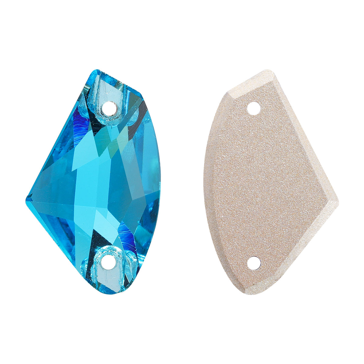 Aquamarine Galactic Shape High Quality Glass Sew-On Rhinestones