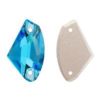 Aquamarine Galactic Shape High Quality Glass Sew-on Rhinestones