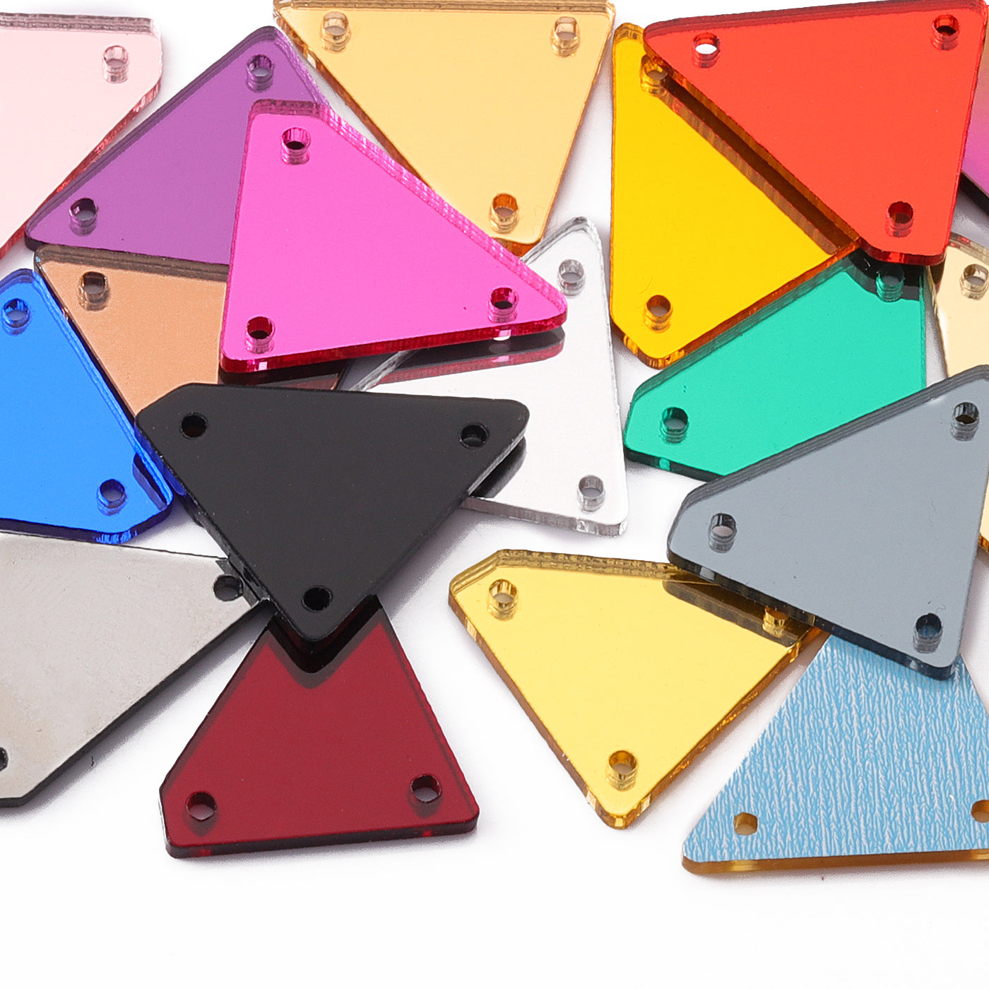 Irregular Triangle Shape Multi Colors Acrylic Sew-on Mirror For Dance Costume