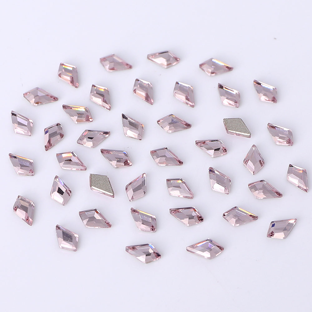 Arrow Shape Multi Colors Small Size Glass Beveled Flat Back Fancy Rhinestones For Nail Art