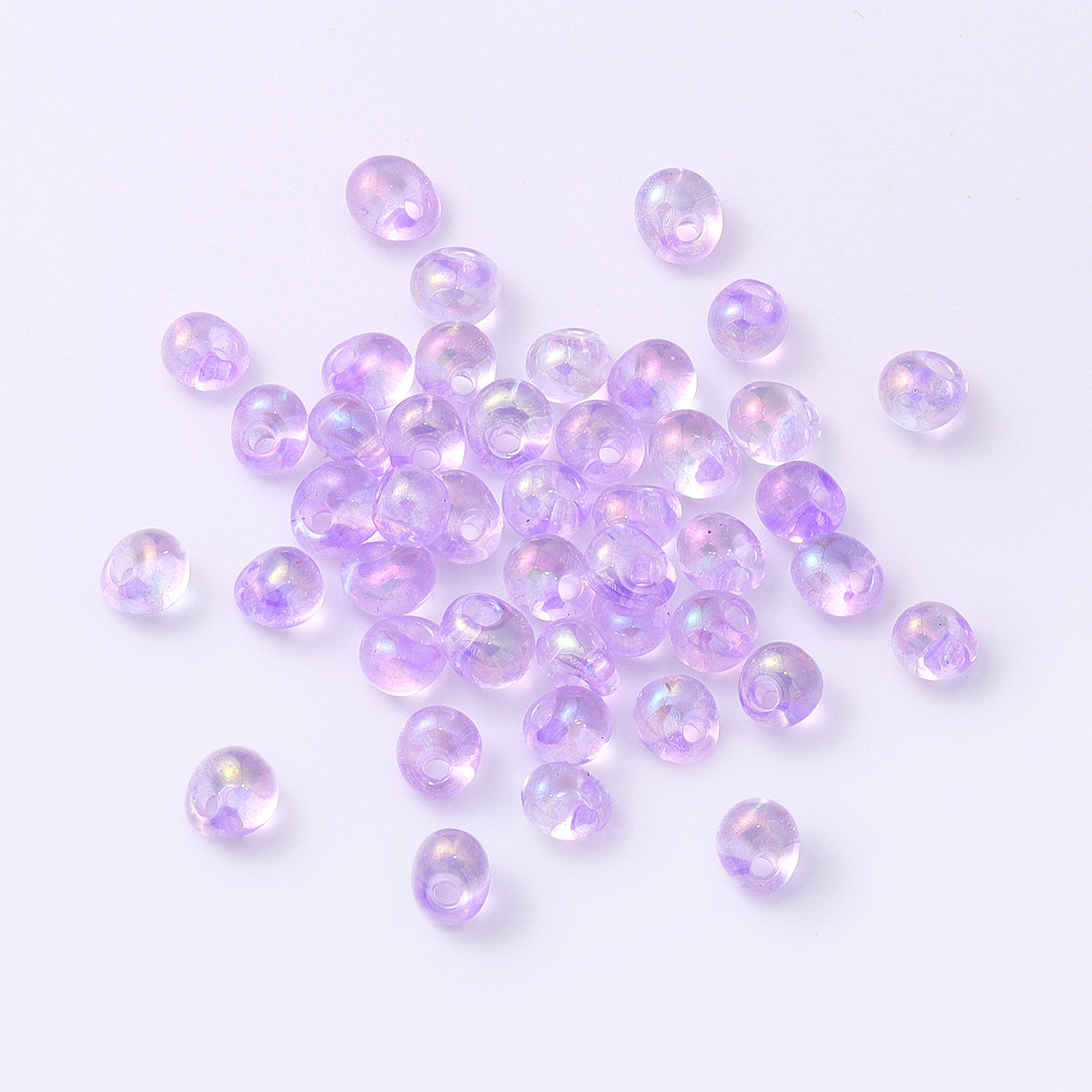 TMAB012 Transparent AB Drop Shape Glass Seed Beads