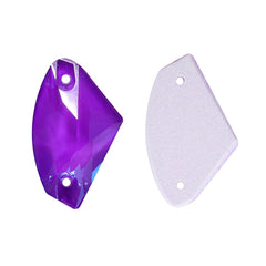 Electric Neon Violet Galactic Shape High Quality Glass Sew-on Rhinestones