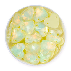 Jonquil AM Heart Shape High Quality Glass Sew-on Rhinestones