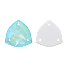 Electric Neon Light Azore Trilliant Shape High Quality Glass Sew-on Rhinestones