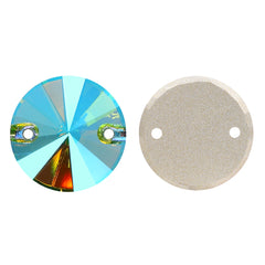 Peridot Shimmer Rivoli Shape High Quality Glass Sew-on Rhinestones