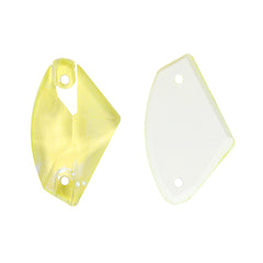 Electric Neon Light Topaz Galactic Shape High Quality Glass Sew-on Rhinestones