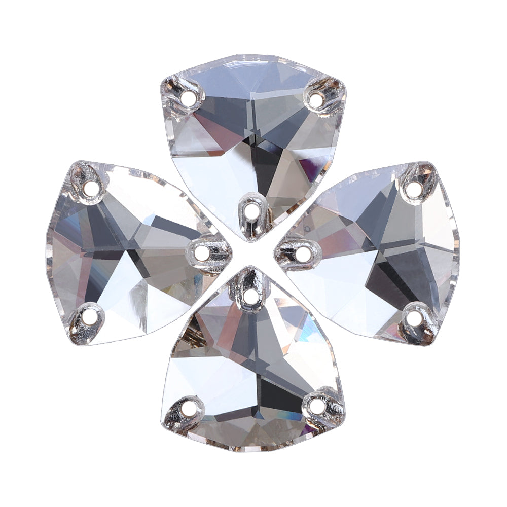 Satin Trilliant Shape High Quality Glass Sew-on Rhinestones