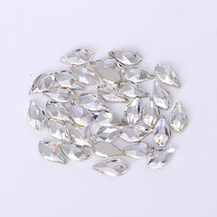 Maple leaves Shape Multi Colors Small Size Glass Beveled Flat Back Fancy Rhinestones For Nail Art