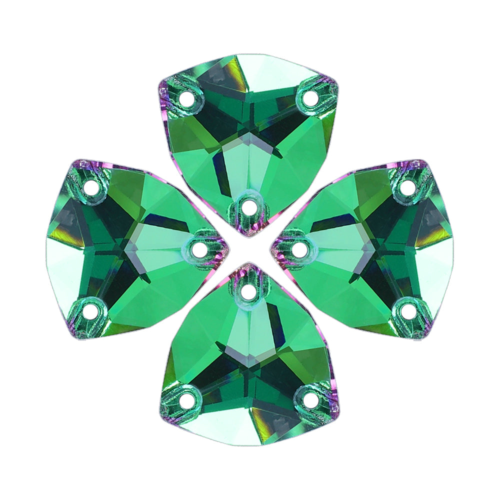 Heliotrope Trilliant Shape High Quality Glass Sew-on Rhinestones