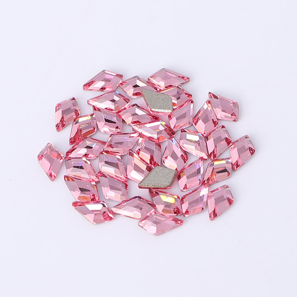 Arrow Shape Multi Colors Small Size Glass Beveled Flat Back Fancy Rhinestones For Nail Art