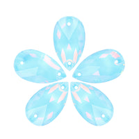 Aquamarine AM Drop Shape High Quality Glass Sew-on Rhinestones