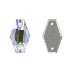 Crystal Transmission Hexagon Shape High Quality Glass Sew-on Rhinestones