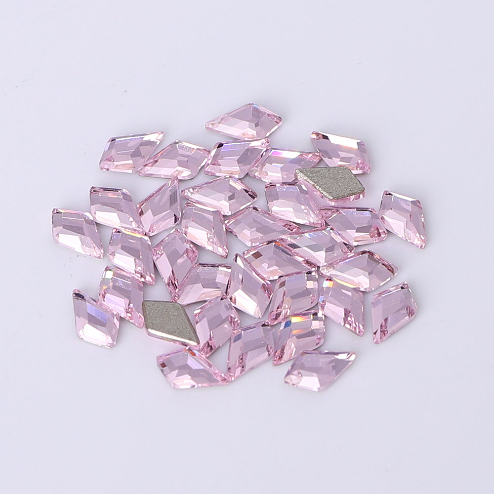 Arrow Shape Multi Colors Small Size Glass Beveled Flat Back Fancy Rhinestones For Nail Art