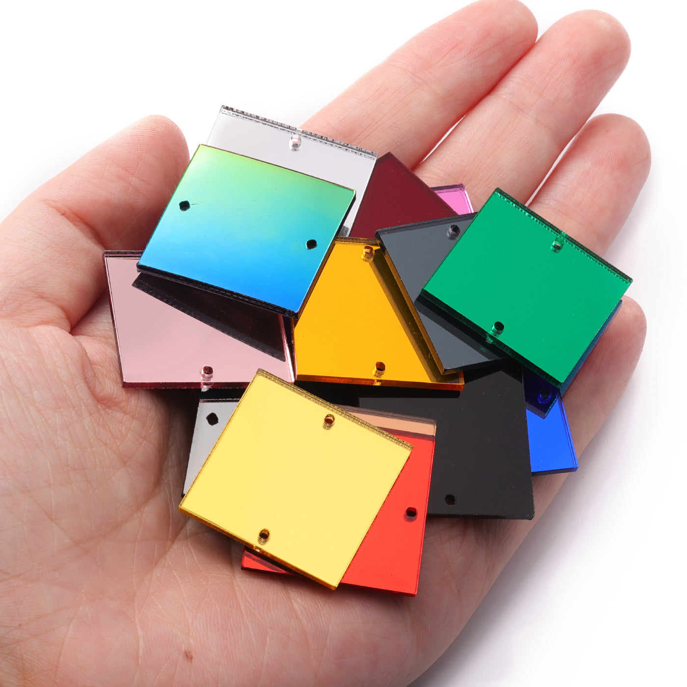 Forma quadrada Multi-Colors Cores acrílico Espelho de costura para fantasia de dança