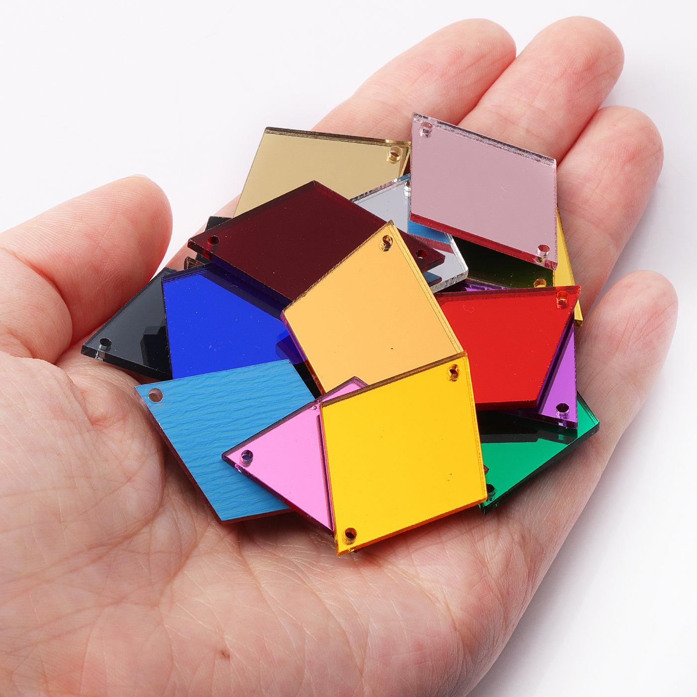 Rhombus Shape Multi Colors Acrylic Sew-on Mirror For Dance Costume