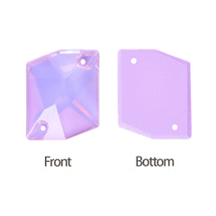 Lavender AM Cosmic Shape High Quality Glass Sew-on Rhinestones