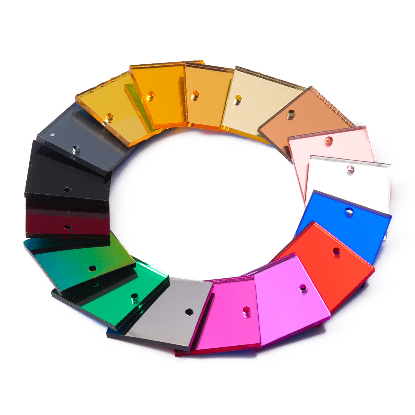 Forma quadrada Multi-Colors Cores acrílico Espelho de costura para fantasia de dança