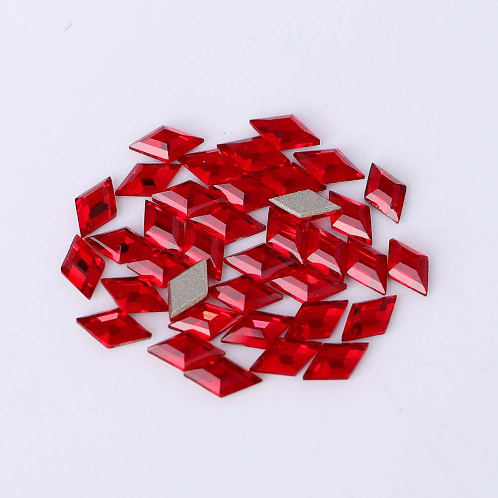 Rhombus Shape Multi Colors Small Size Glass Beveled Flat Back Fancy Rhinestones For Nail Art