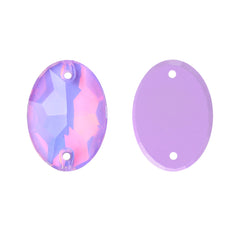 Lavender AM Oval Shape High Quality Glass Sew-on Rhinestones