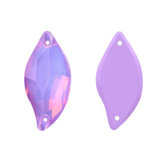 Lavender AM Diamond Leaf Shape High Quality Glass Sew-on Rhinestones