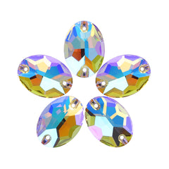 Paradise Shine Oval Shape High Quality Glass Sew-on Rhinestones