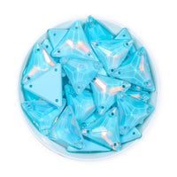 Aquamarine AM Triangle Shape High Quality Glass Sew-on Rhinestones WholesaleRhinestone