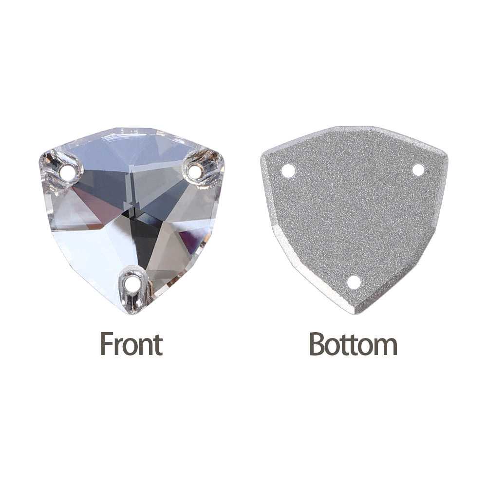 Satin Trilliant Shape High Quality Glass Sew-on Rhinestones